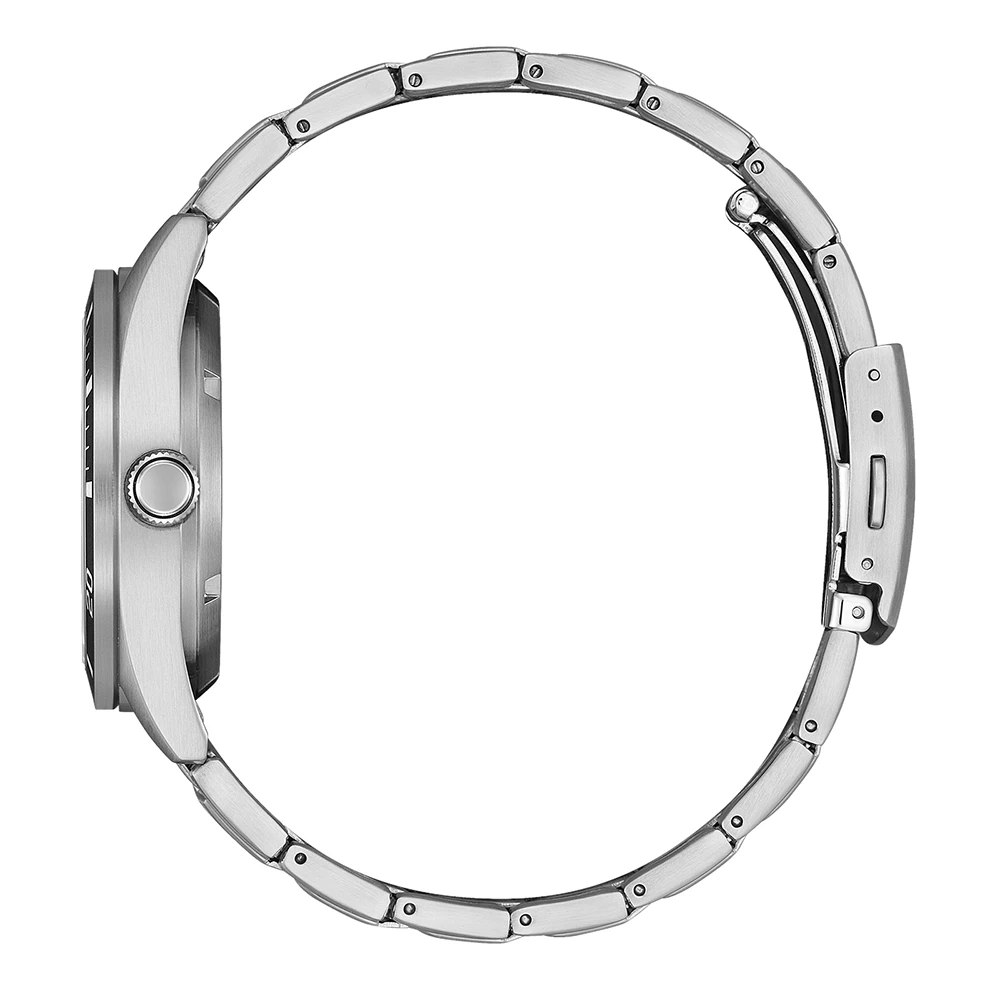Citizen automatic diver-style stainless steel black, 38.5mm men's watch NJ0221-50E