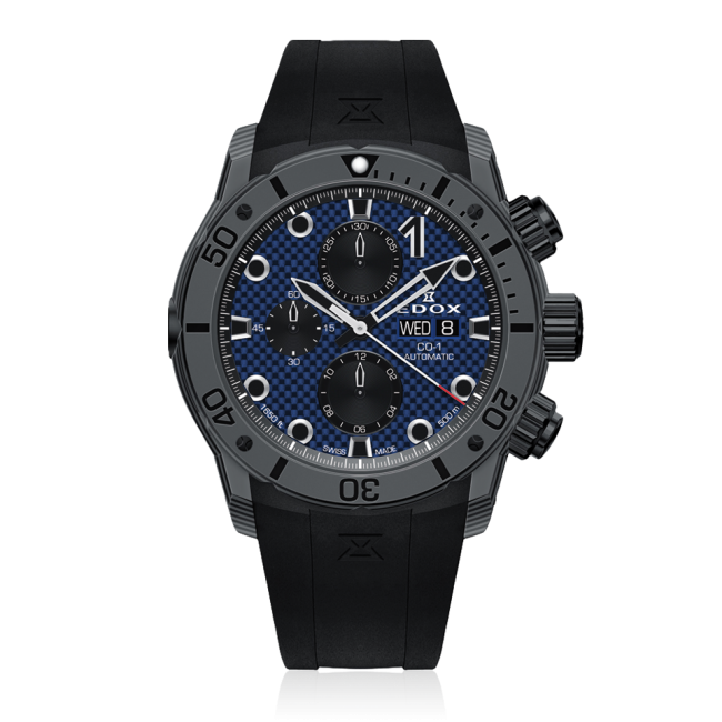 Edox CO-1 Carbon Chronograph Automatic Men's Watch 01125 CLNGN BUNN