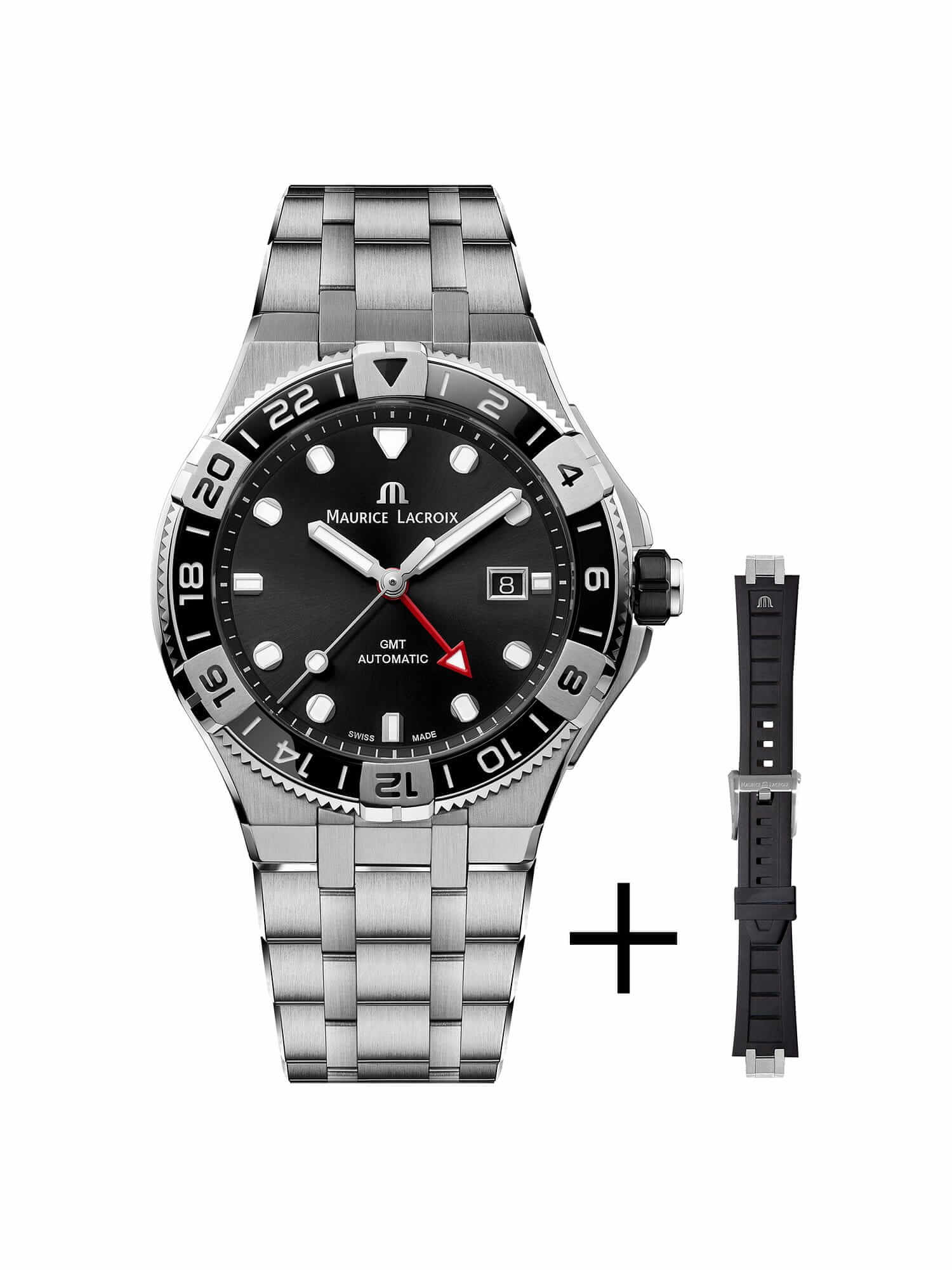 Maurice Lacroix Aikon Strap Promotion GMT Men's Watch AI6158-SS00F-330-A