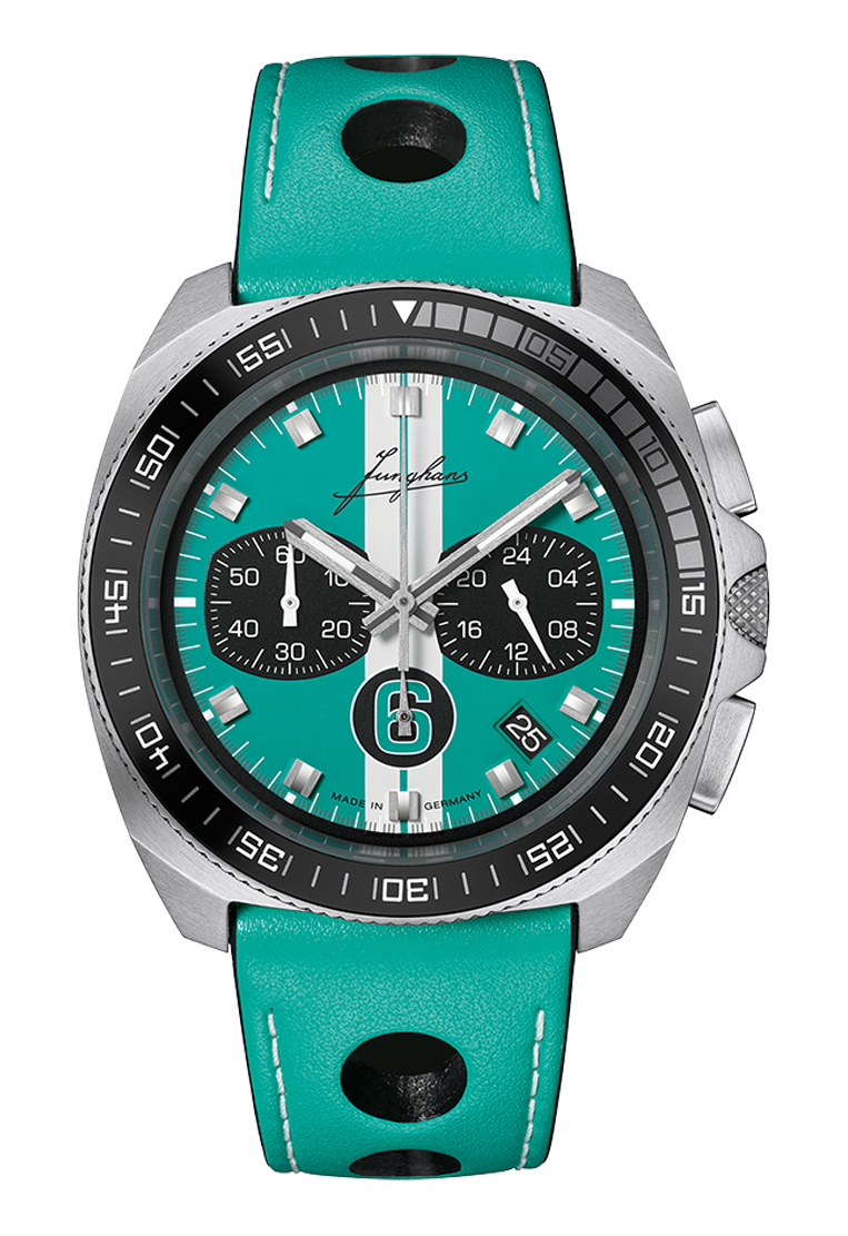 Junghans 1972 Chronoscope Sports Edition 2026, turquoise, quartz movement, limited edition men's watch 41/4558.00