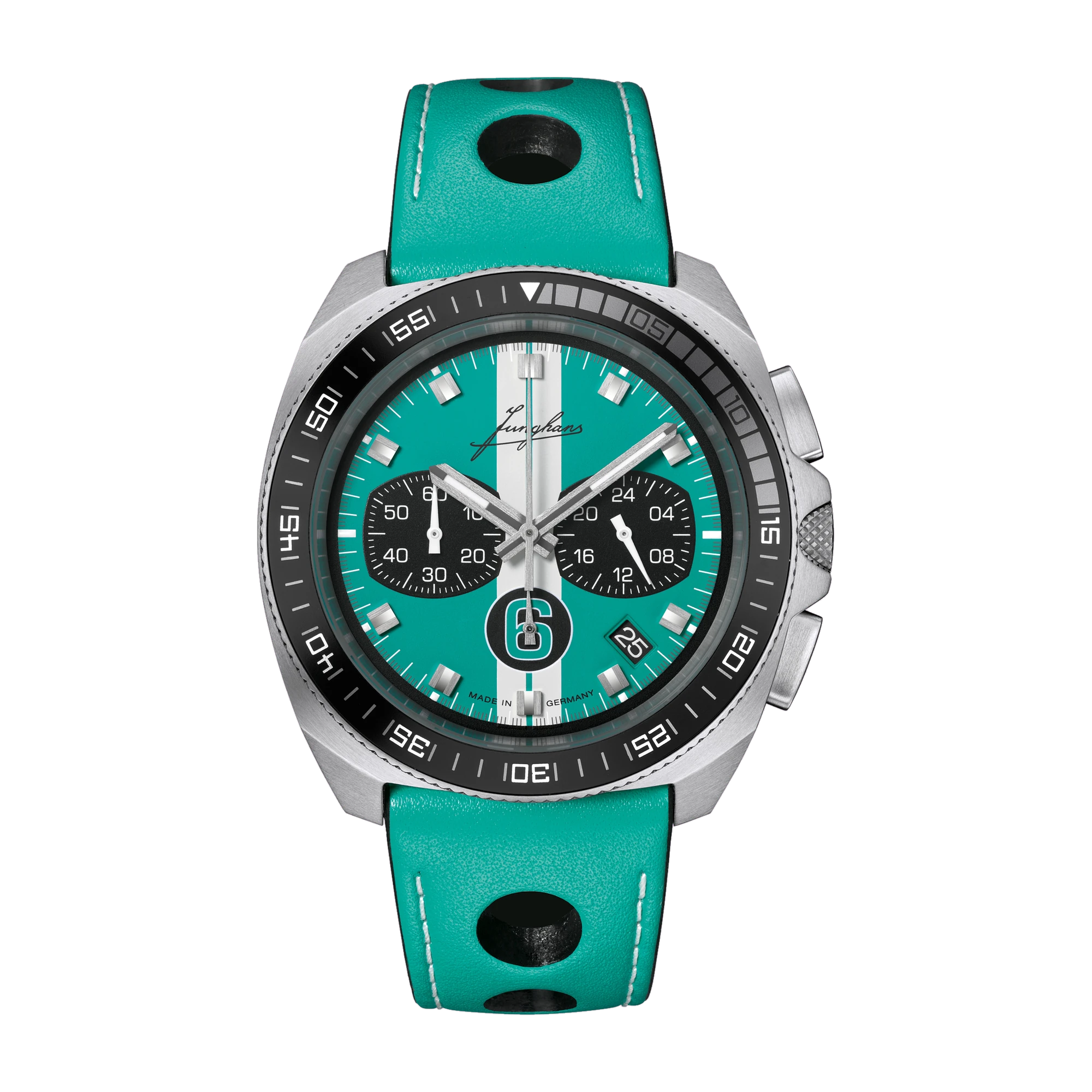 Junghans 1972 Chronoscope Sports Edition 2026, turquoise, quartz movement, limited edition men's watch 41/4558.00