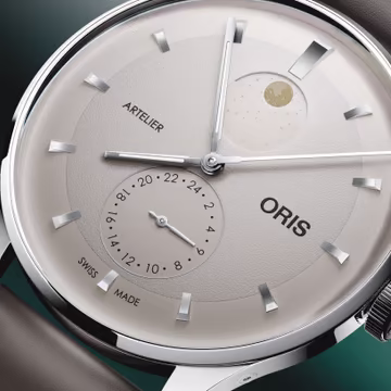 Oris Artelier Complication, 39.50 mm, leather strap, white men's watch 01 782 7811 4051-07 6 ​​20 17FC
