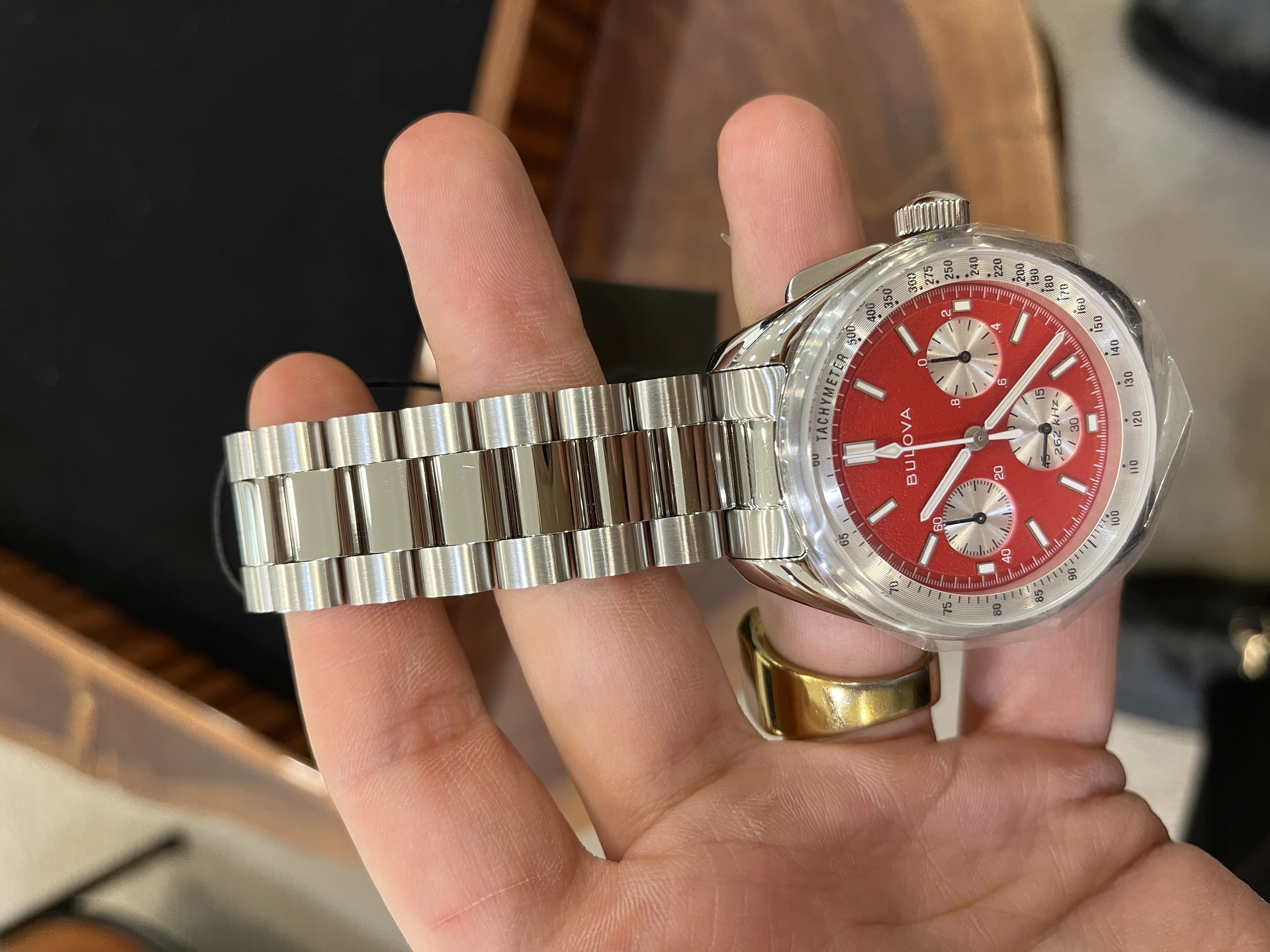Pre-owned Bulova Lunar Pilot Chronograph men's watch 96K115 