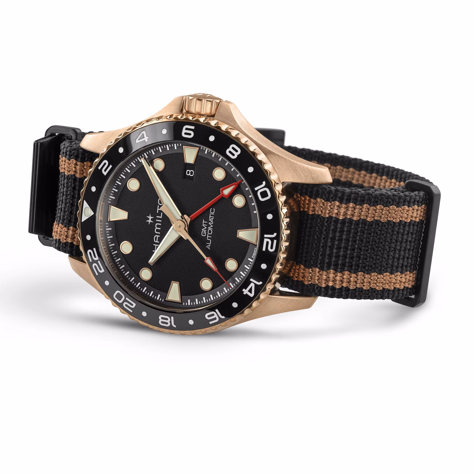 Hamilton KHAKI NAVY SCUBA AUTOMATIC GMT 43MM BRONZE men's watch H82565930