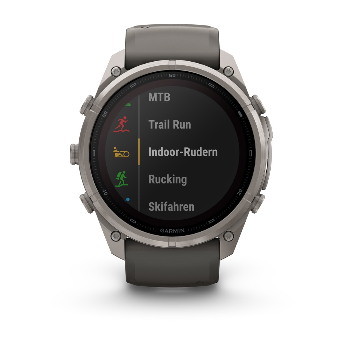 Garmin fēnix® 9 Pro inReach® Solar - 51 mm MIP Sapphire Titanium with Pebble Gray/Silver Gray Silicone Band 010-04339-01