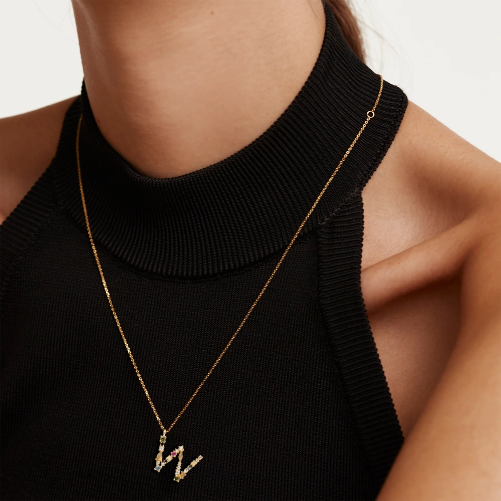 PD Paola Necklace Letter W CO01-118-U