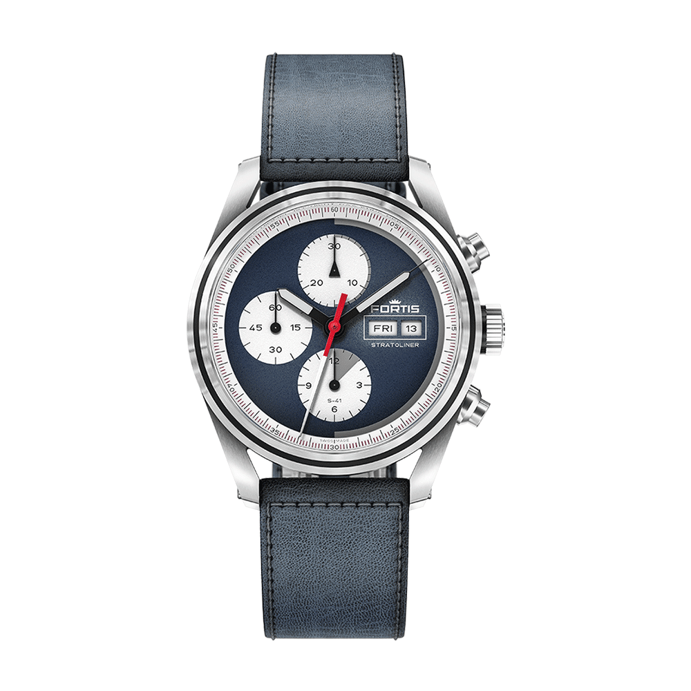 Fortis Stratoliner S-41 Blue Japan Men's Watch F2340017