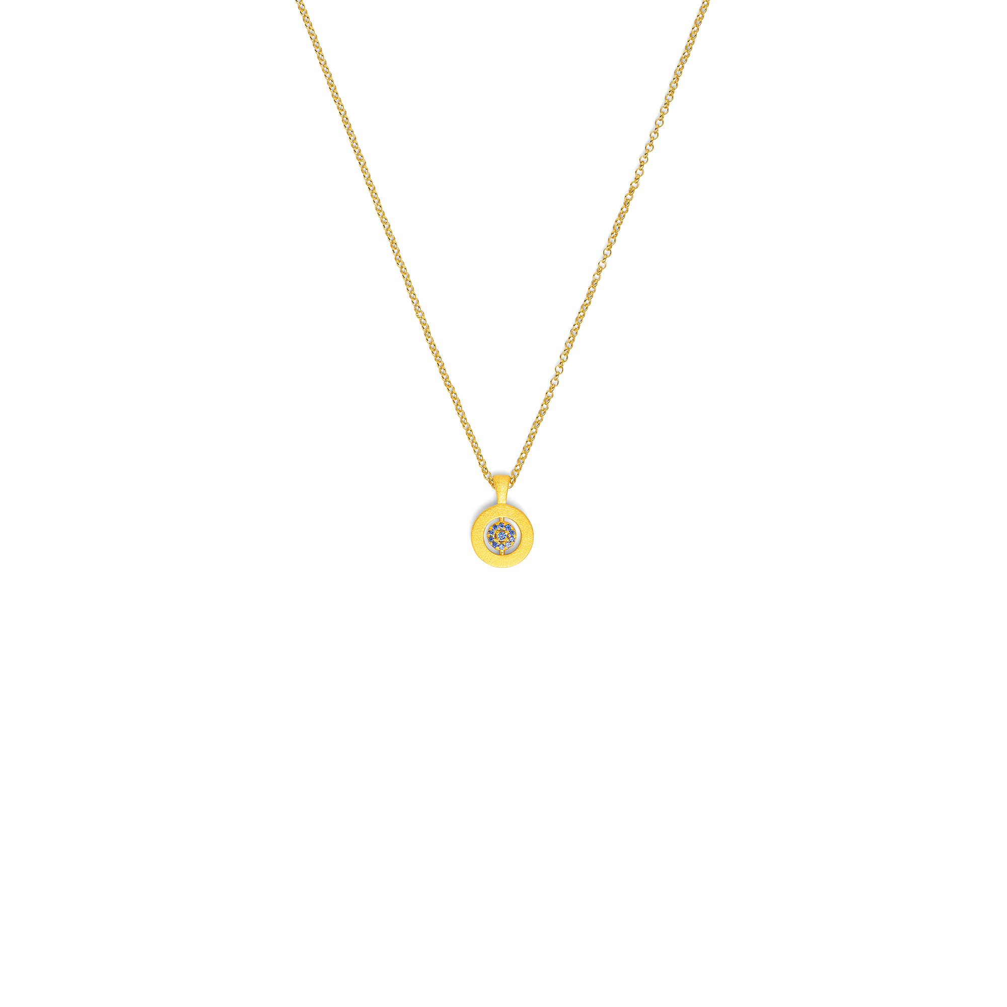 Bernd Wolf necklace Pirouetti design line Pirouette, 11x15mm, sapphire