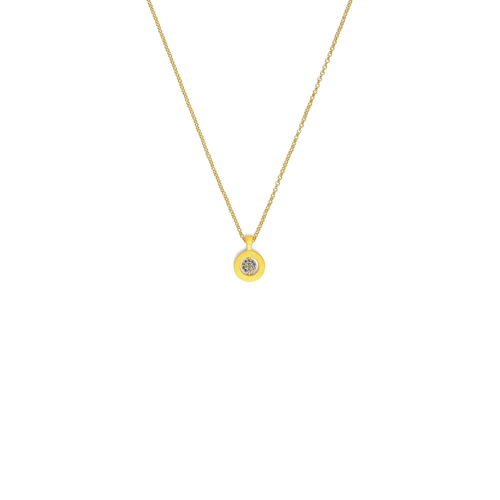 Bernd Wolf necklace Pirouetti design line Pirouette, 11x15mm, sapphire