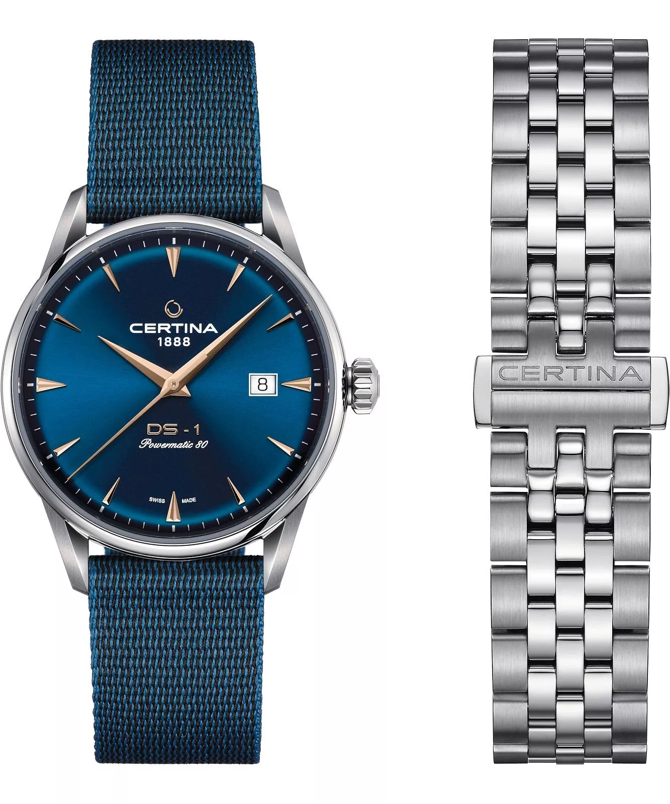 Certina DS-1 automatic men's watch including replacement bracelet C029.807.11.041.02