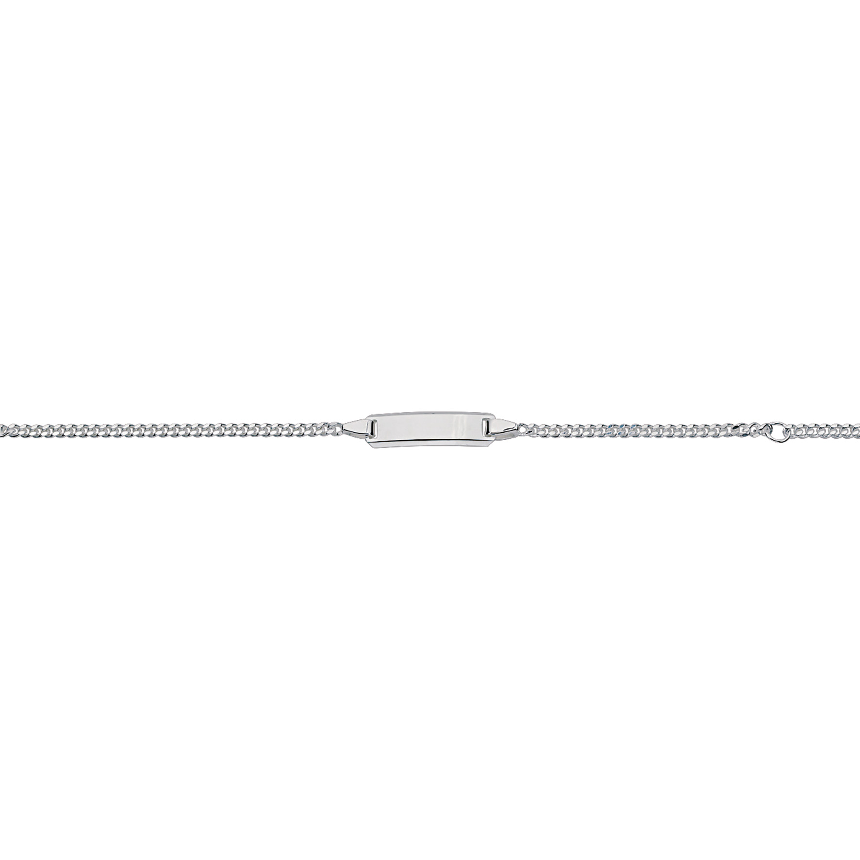 CEM 925 silver identification bracelet 12 - 14 cm, rhodium-plated BIDR904653