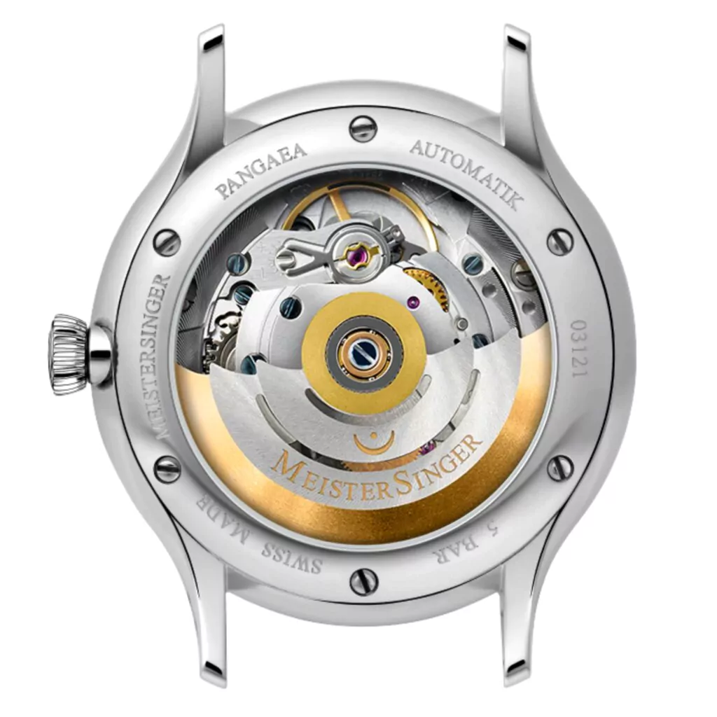 Meister Singer Pangaea Day Date, Automatic, Steel Blue with Gold Men's Watch PDD917G