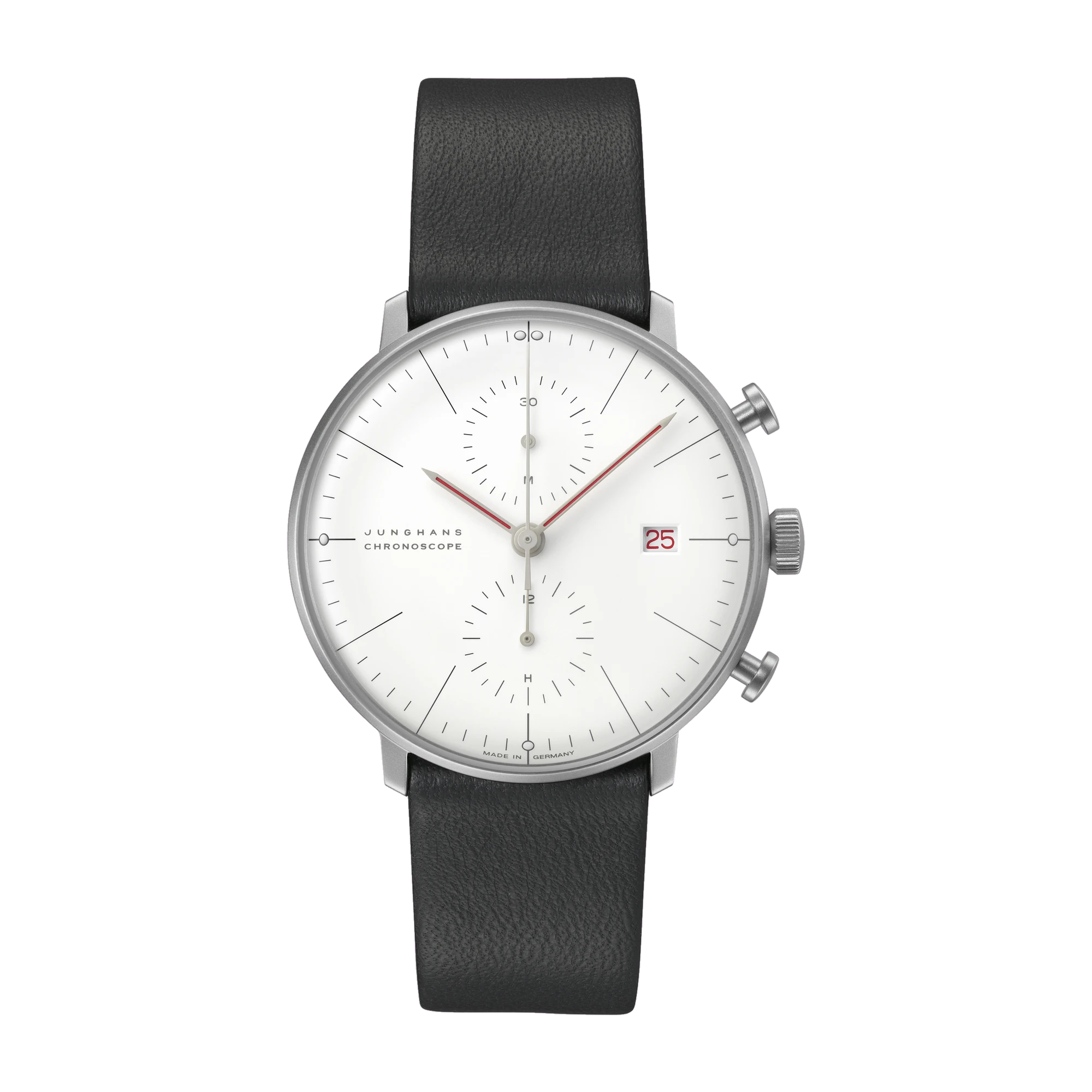 Junghans Max Bill Chronoscope Bauhaus men's watch 27-4303.02
