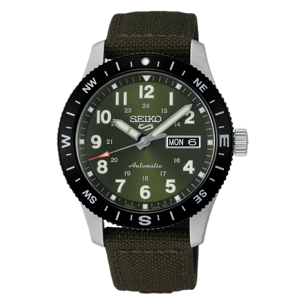 Seiko 5 Sports Field series 41mm, nylon strap, automatic, green men's watch HDB008K1