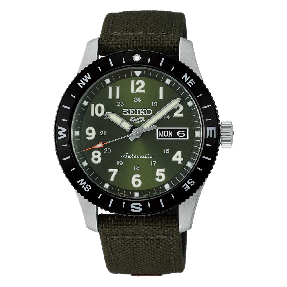 Seiko 5 Sports Field series 41mm, nylon strap, automatic, green men's watch HDB008K1