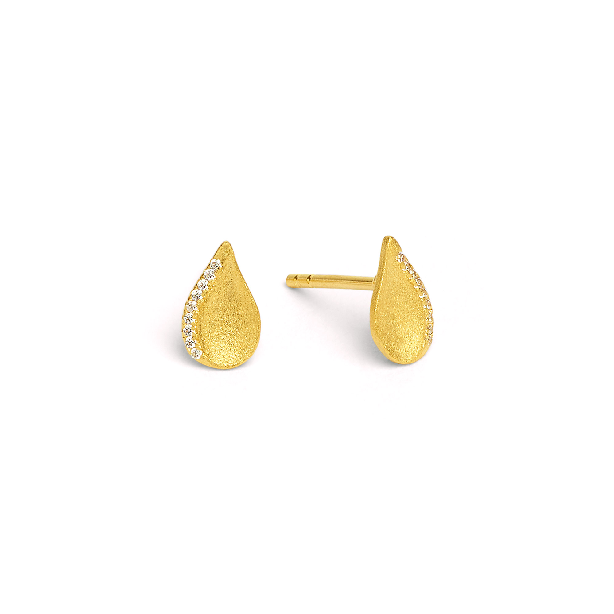 Bernd Wolf Aquinti stud earrings zirconia 925 sterling silver