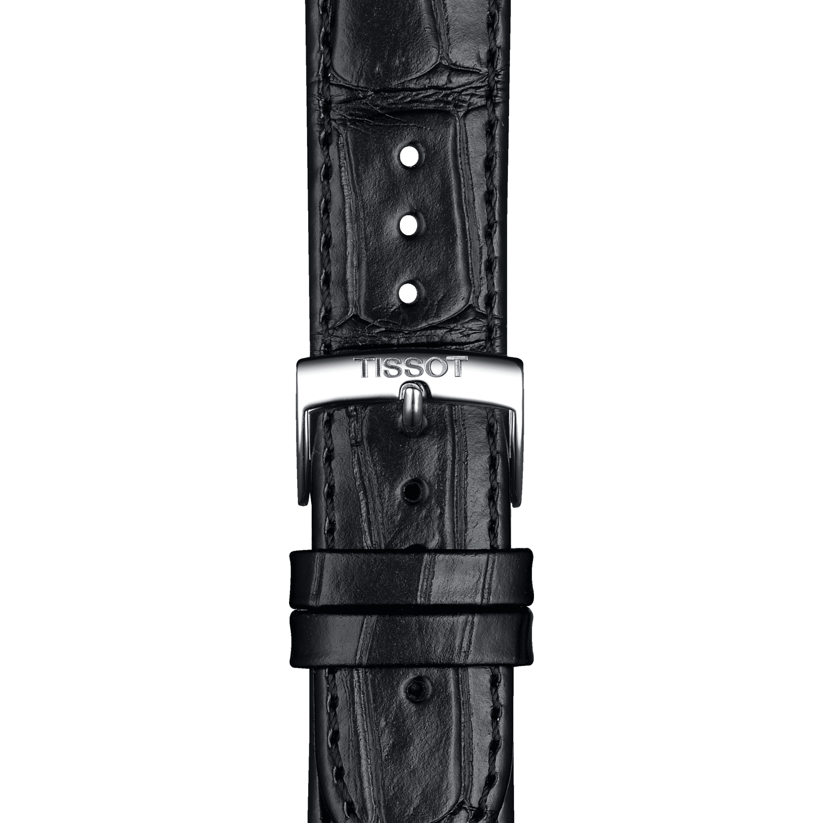Tissot replacement strap black leather