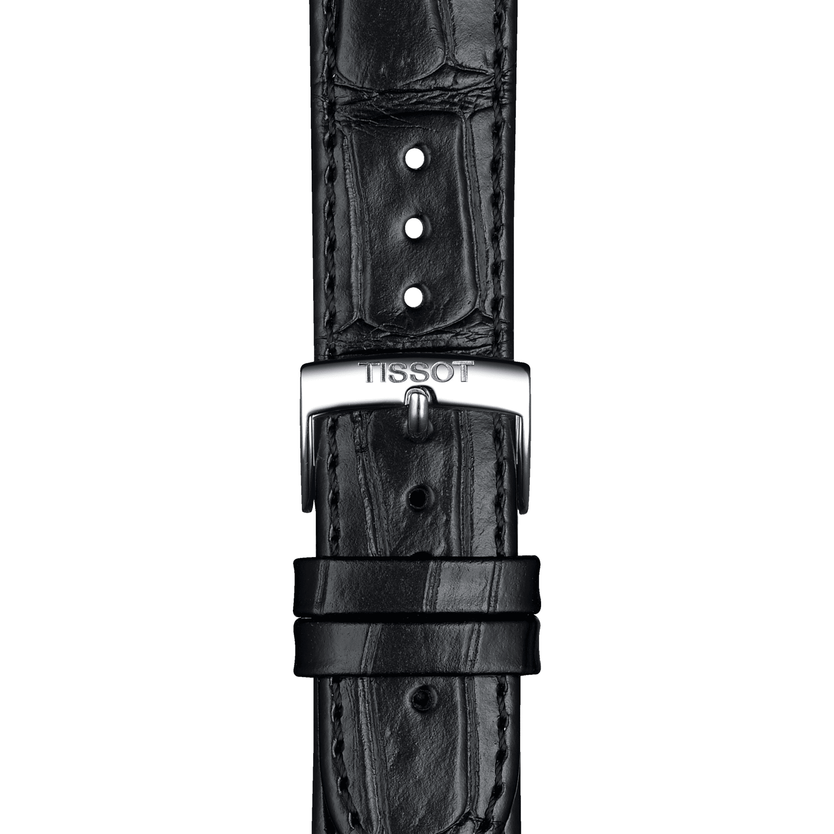 Tissot replacement strap black leather