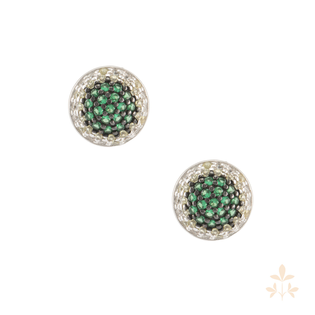 At that time Emerald Bamboo Earrings SZA-2990-320