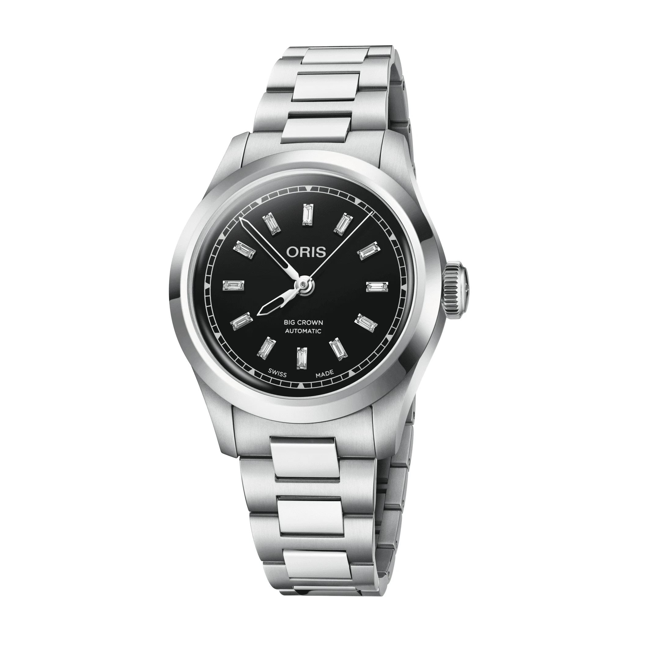Oris Big Crown Diamonds 34mm, Automatic, Stainless Steel, Black Ladies' Watch 01 531 7797 4094-07 8 17 06