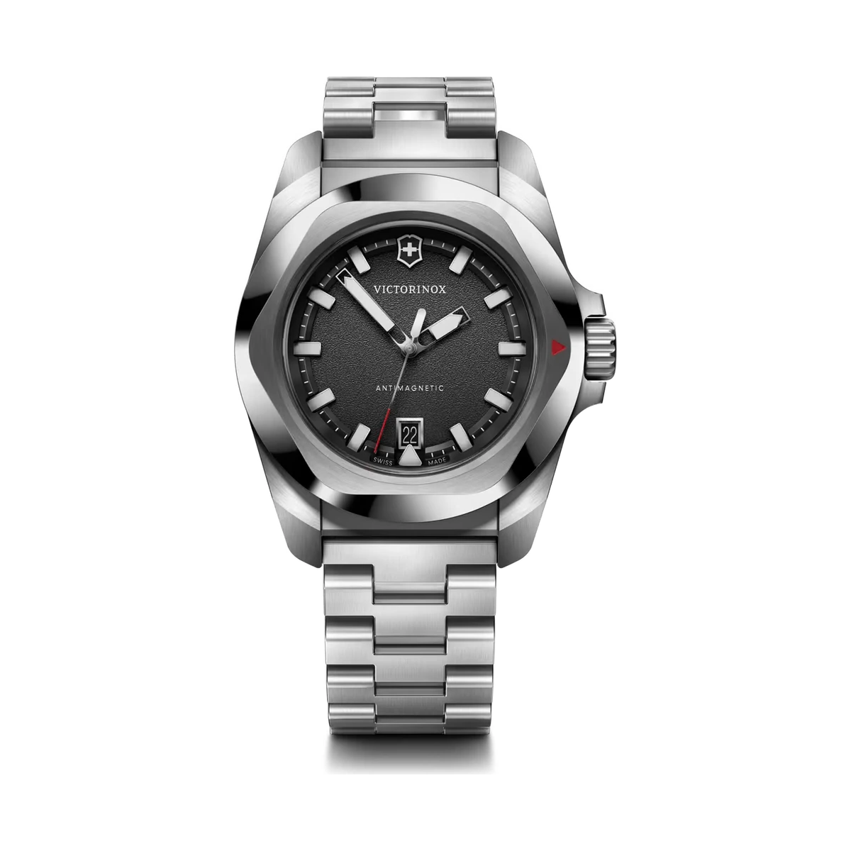 Victorinox I.N.O.X. Quartz, stainless steel, black, 41mm men's watch 242030