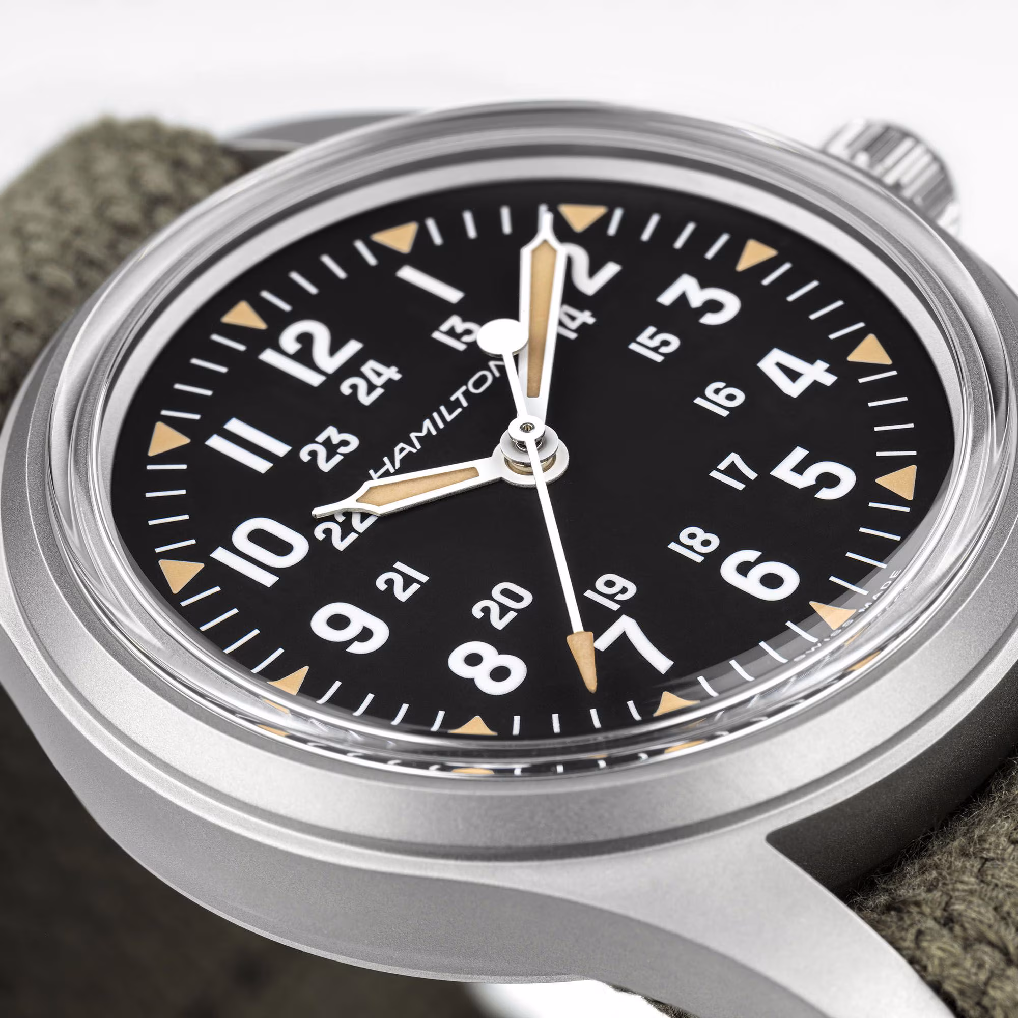 Hamilton Khaki Field Mechanical 36 mm, manual winding, textile strap, 80-hour power reserve men's watch H69399930