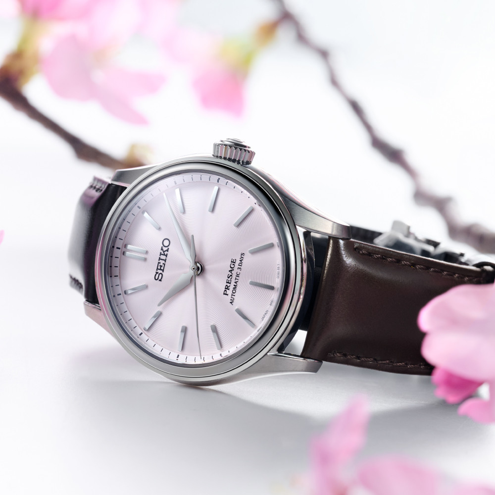 Seiko Presage Automatic 3 Hands, 38mm, Pink Men's Watch HCC003J1