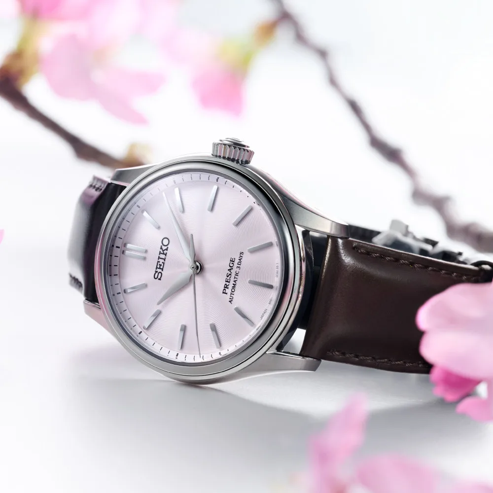 Seiko Presage Automatic 3 Hands, 38mm, Pink Men's Watch HCC003J1