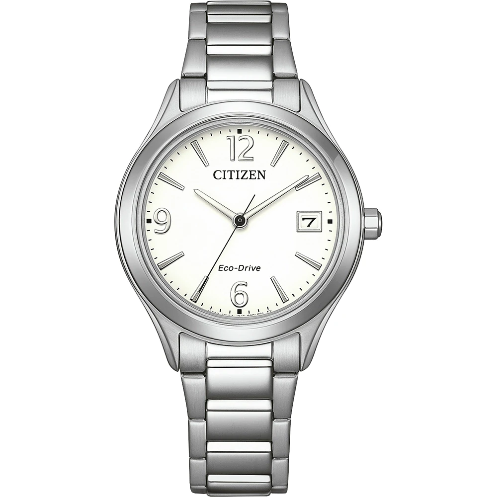 Citizen Eco-Drive Analog Quartz, Stainless Steel White, 33.5mm Women's Watch FE6121-67A