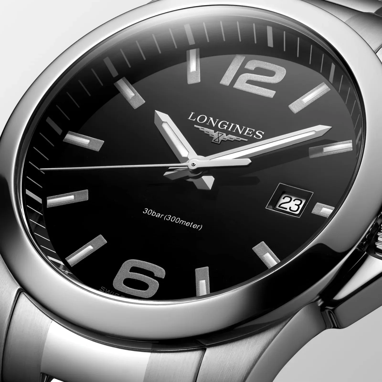 Longines Conquest Schwarz steel bracelet 41 mm Men’s Watch L3.759.4.58.6