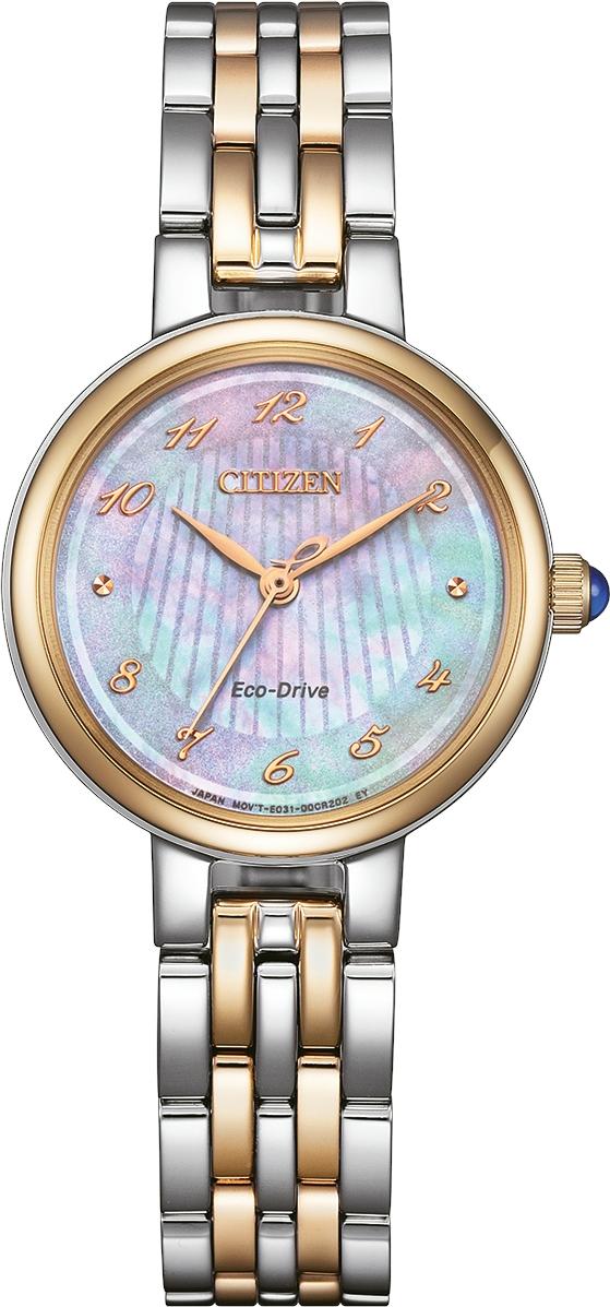 Citizen Analog Quartz, Eco-Drive, stainless steel band, 27.7 mm case diameter, mother-of-pearl ladies' watch EM0996-84Y
