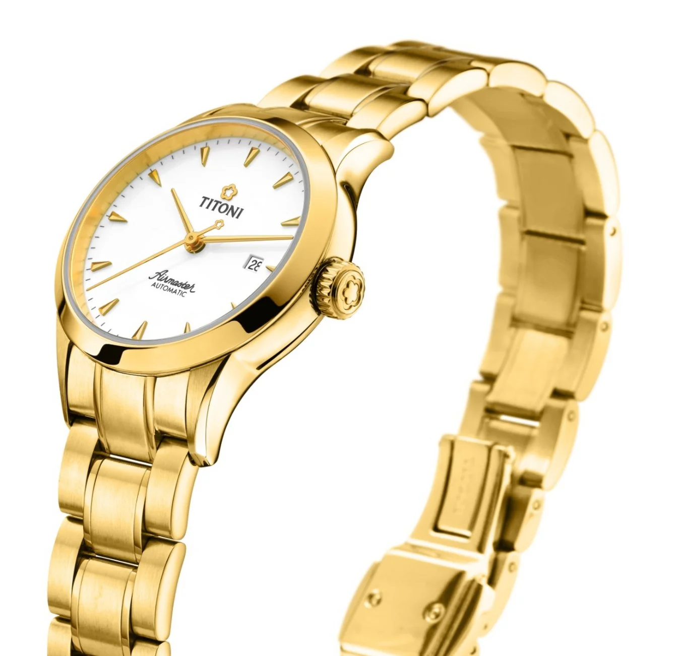 Titoni Airmaster Automatic Yellow Gold PVD Ladies Watch 23733G-583