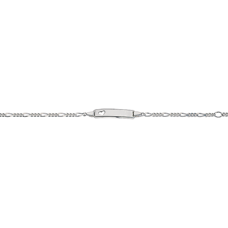 CEM 925 silver identification bracelet 12 - 14 cm, rhodium-plated BIDR904659