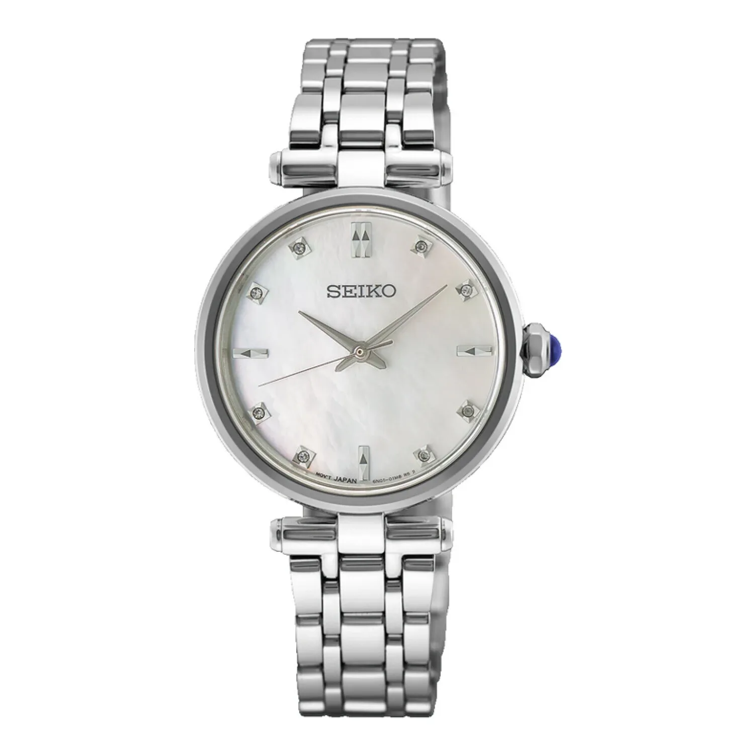 Seiko Classic Mother of Pearl Quartz 29 mm Stainless Steel Ladies Watch HGH005P1