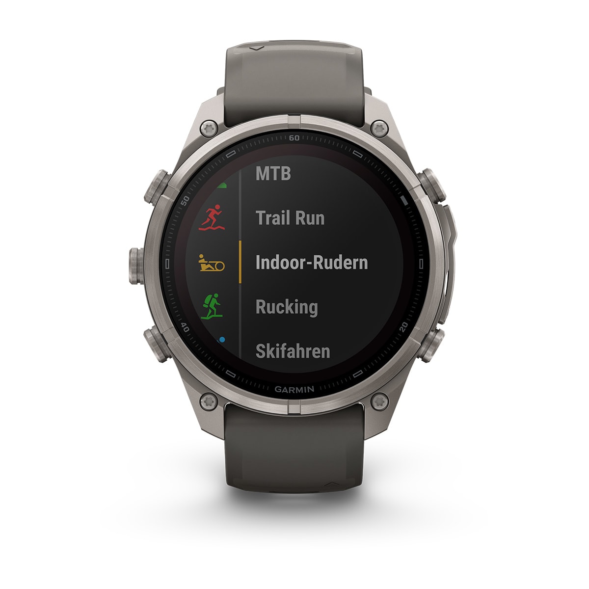 Garmin fēnix® 9 Pro inReach® Solar - 47 mm MIP Sapphire Titanium with Pebble Gray/Silver Gray Silicone Band 010-04338-01