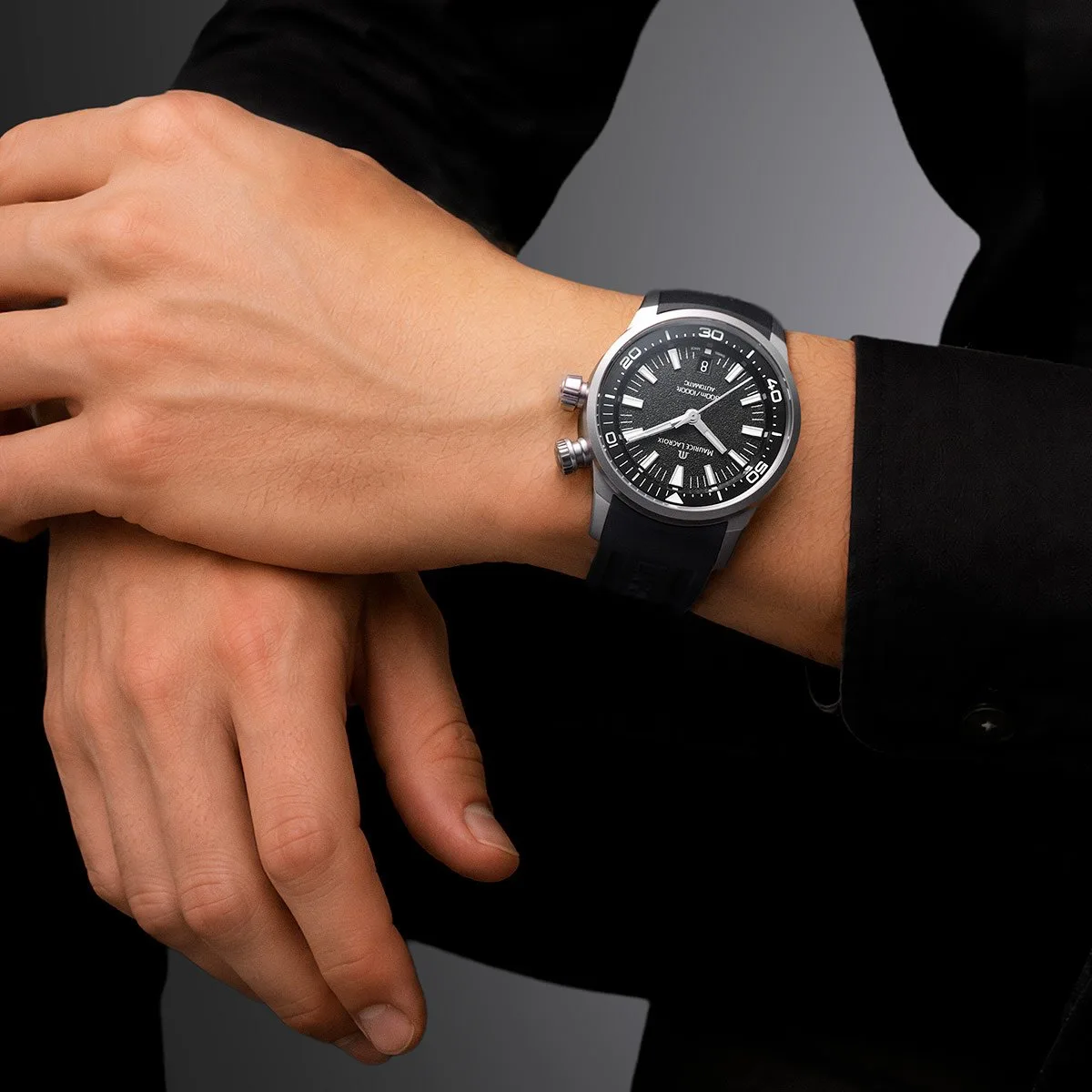 Maurice Lacroix Pontos S Diver Titanium Limited Edition 42mm Automatic Rubber Strap PT6248-TT03L-330-2
