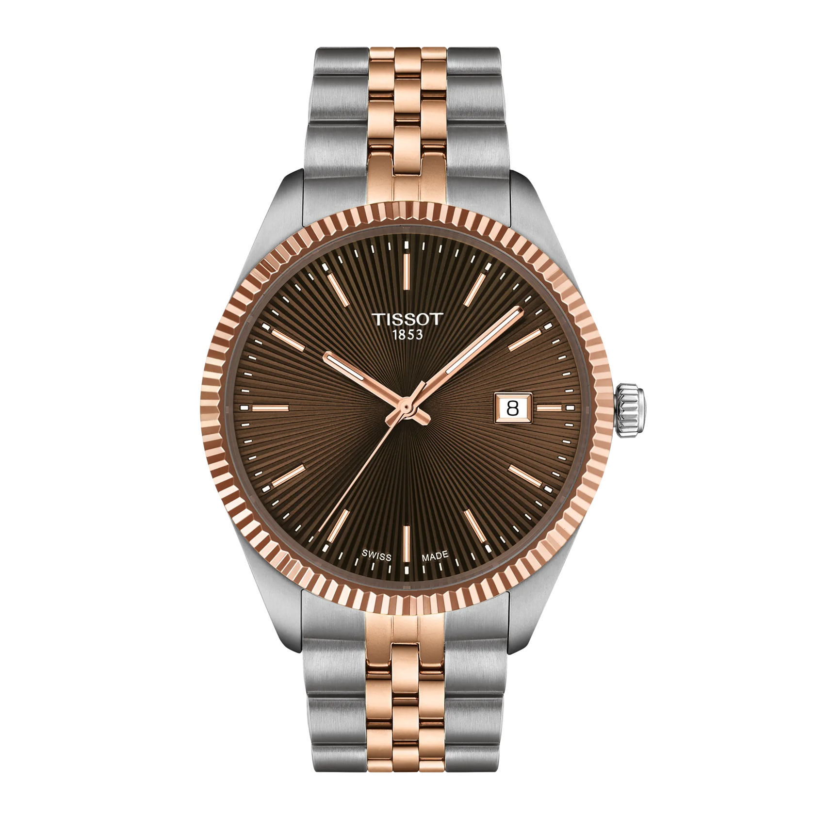Tissot Ballade 40mm, Swiss Made quartz movement, brown rose gold men's watch T156.410.22.291.01
