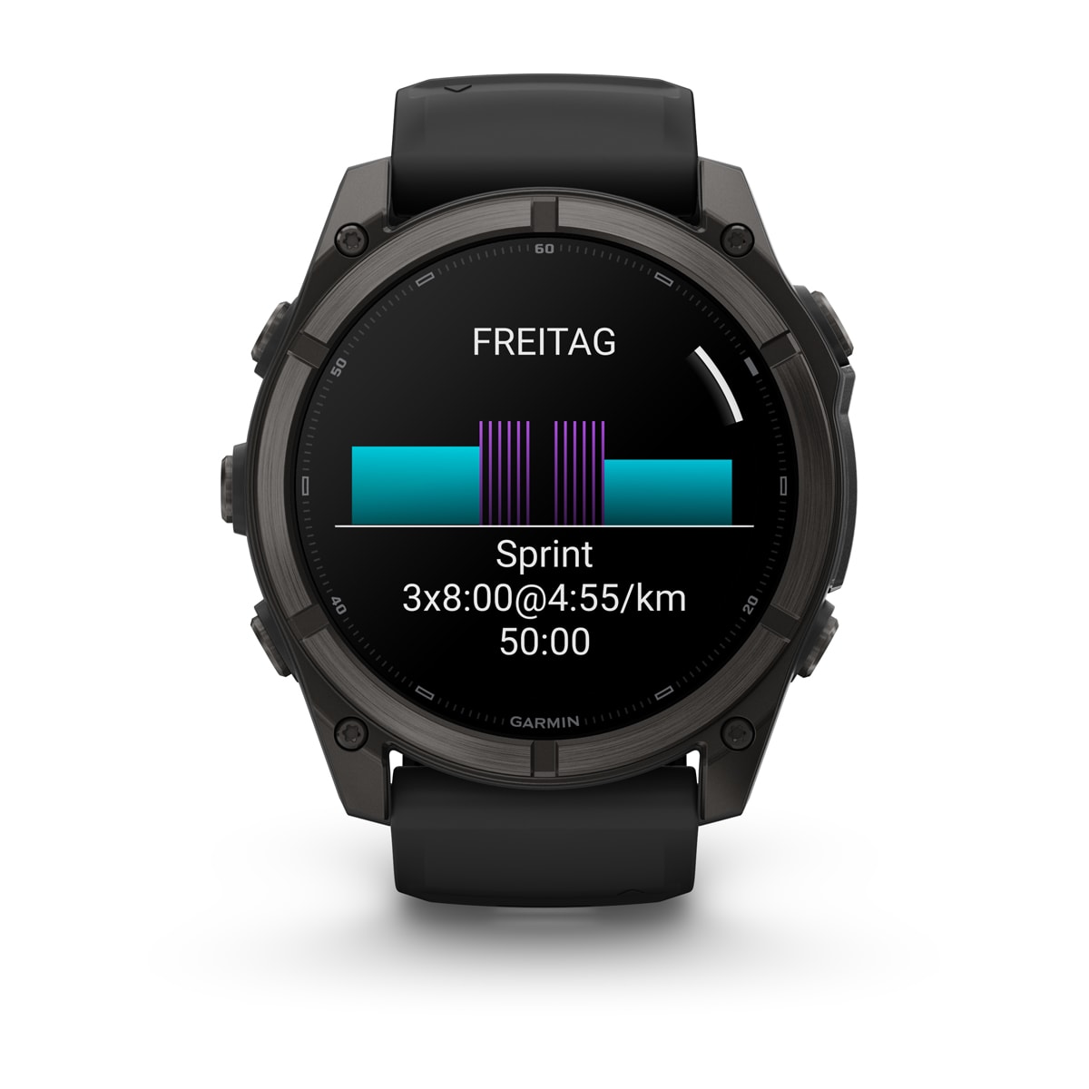 Garmin fēnix® 9 - 51 mm AMOLED Sapphire Black/Carbon Gray DLC Titanium with Black Silicone Band 010-04763-11