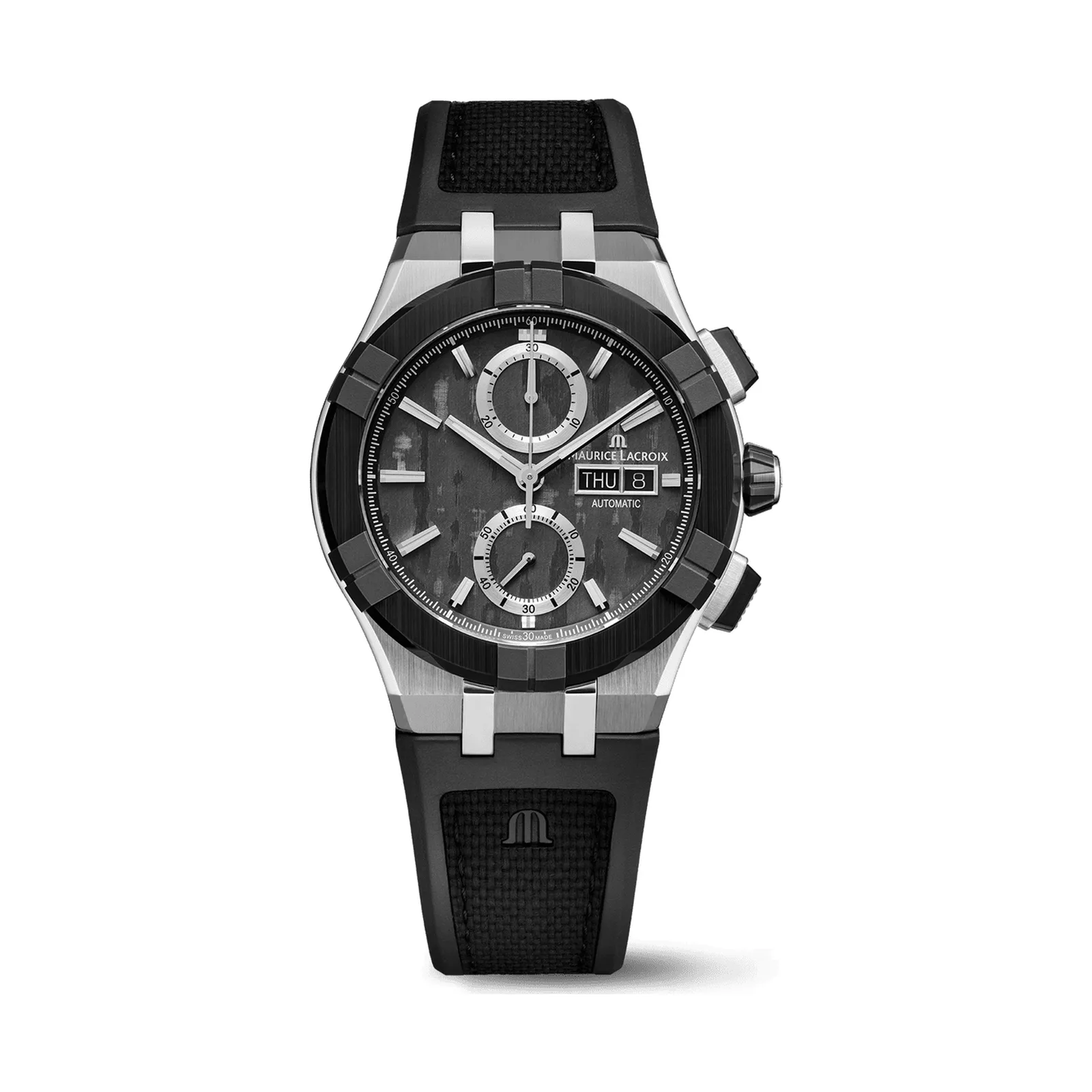 Maurice Lacroix Aikon-IC Carbon UD Chronograph 43 mm Automatic rubber strap Men's Watch AC6038-S1C34-330-3