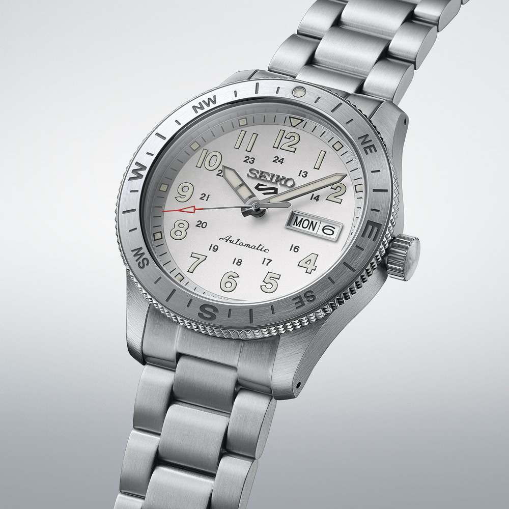 Seiko 5 Sports Field series 41mm, stainless steel, automatic, white men's watch HDB007K1