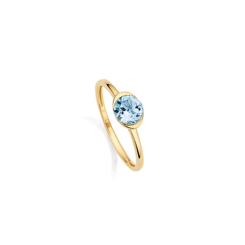 CEM 585/- ladies ring | Blue topaz 6-210192-001