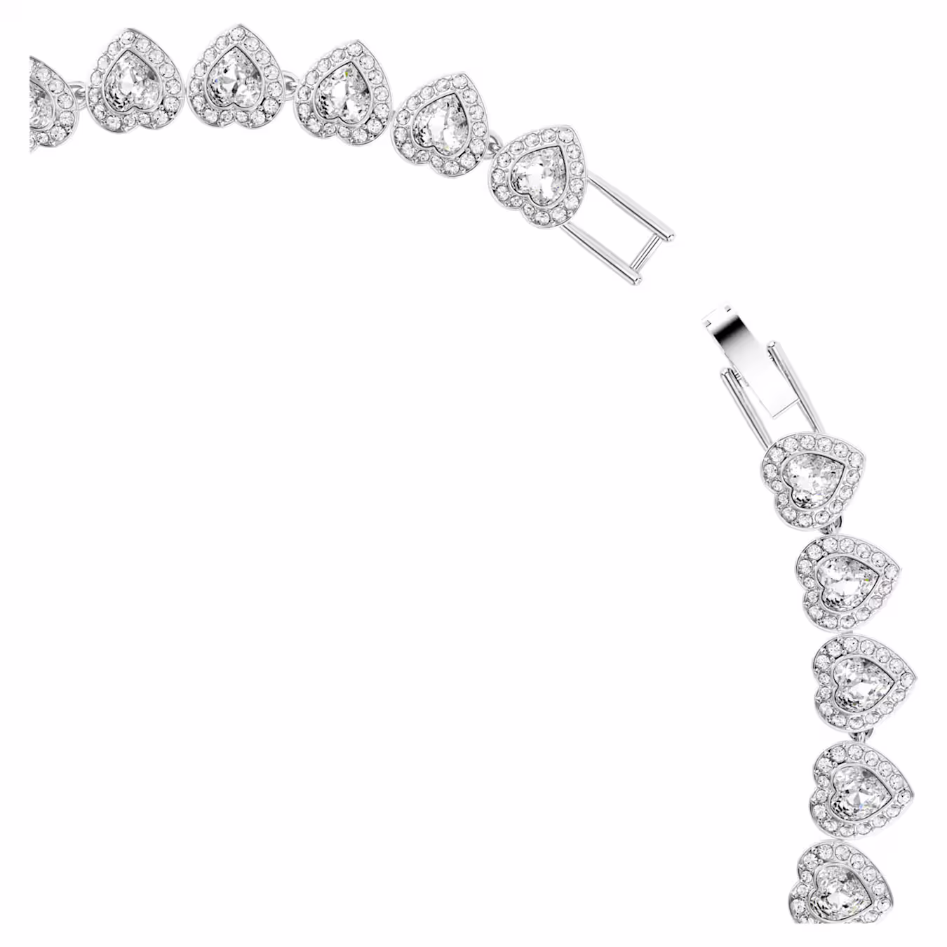 Swarovski Ariana Grande x Swarovski Halskette Verschiedene Schliffe, Herz, Weiß, Rhodiniert