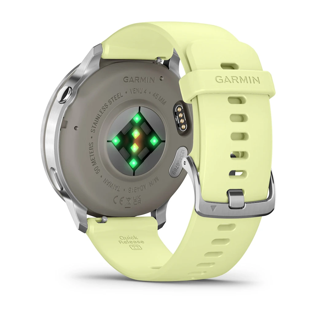 Garmin Venu® 4 - 45 mm
Grau/Silber mit Schnellwechsel-Silikon-Armband 22 mm Zitrone Herrenuhr 010-03014-02