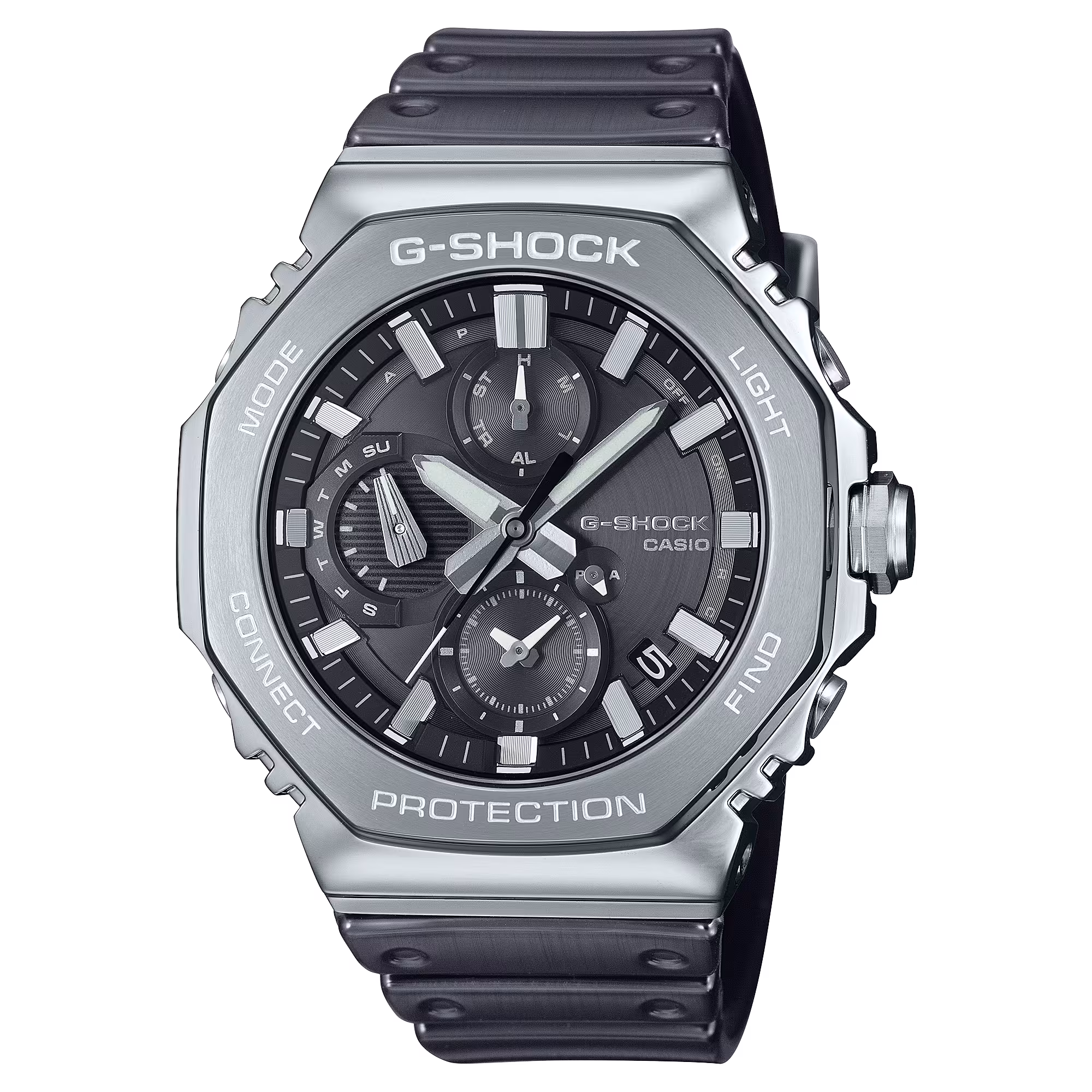 G-Shock G-Steel Protection Classic, solar, silicone strap, 46mm men's watch GMC-B2100Y-1AER