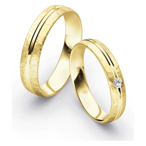 First Individual Love 3D Yellow – Two pair of wedding rings Rauschmayer 72-04037 | 73-04037