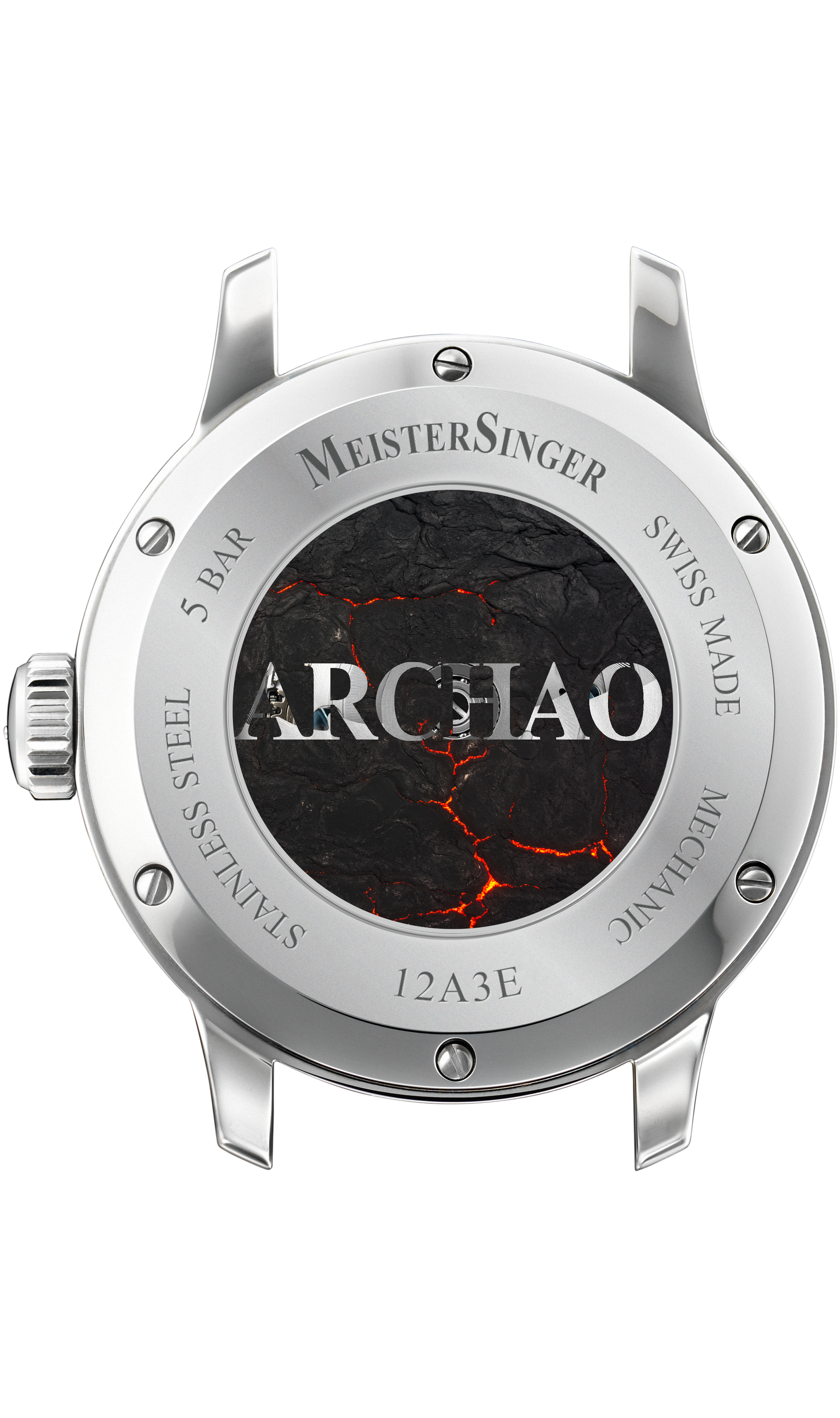Meister Singer Archao DLC, Blue, Automatic movement, 43 mm, Leather strap Men's watch AR908BL