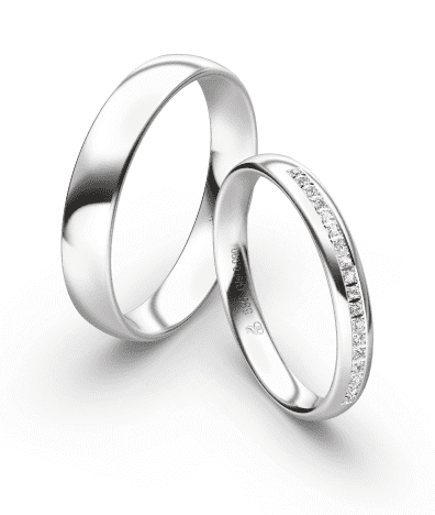 First Individual Love 3D White – Two pair of wedding rings Rauschmayer 73-03044 / 72-03044