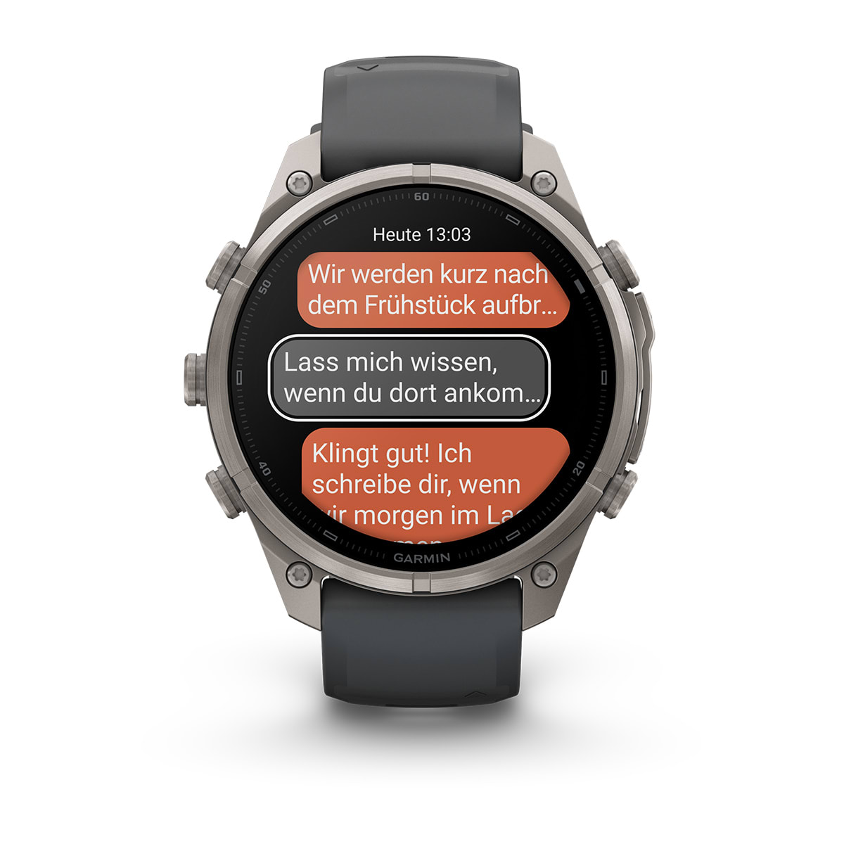 Garmin fēnix® 9 Pro inReach® - 47 mm AMOLED Sapphire Titanium with Graphite/Black Silicone Band 010-04336-21