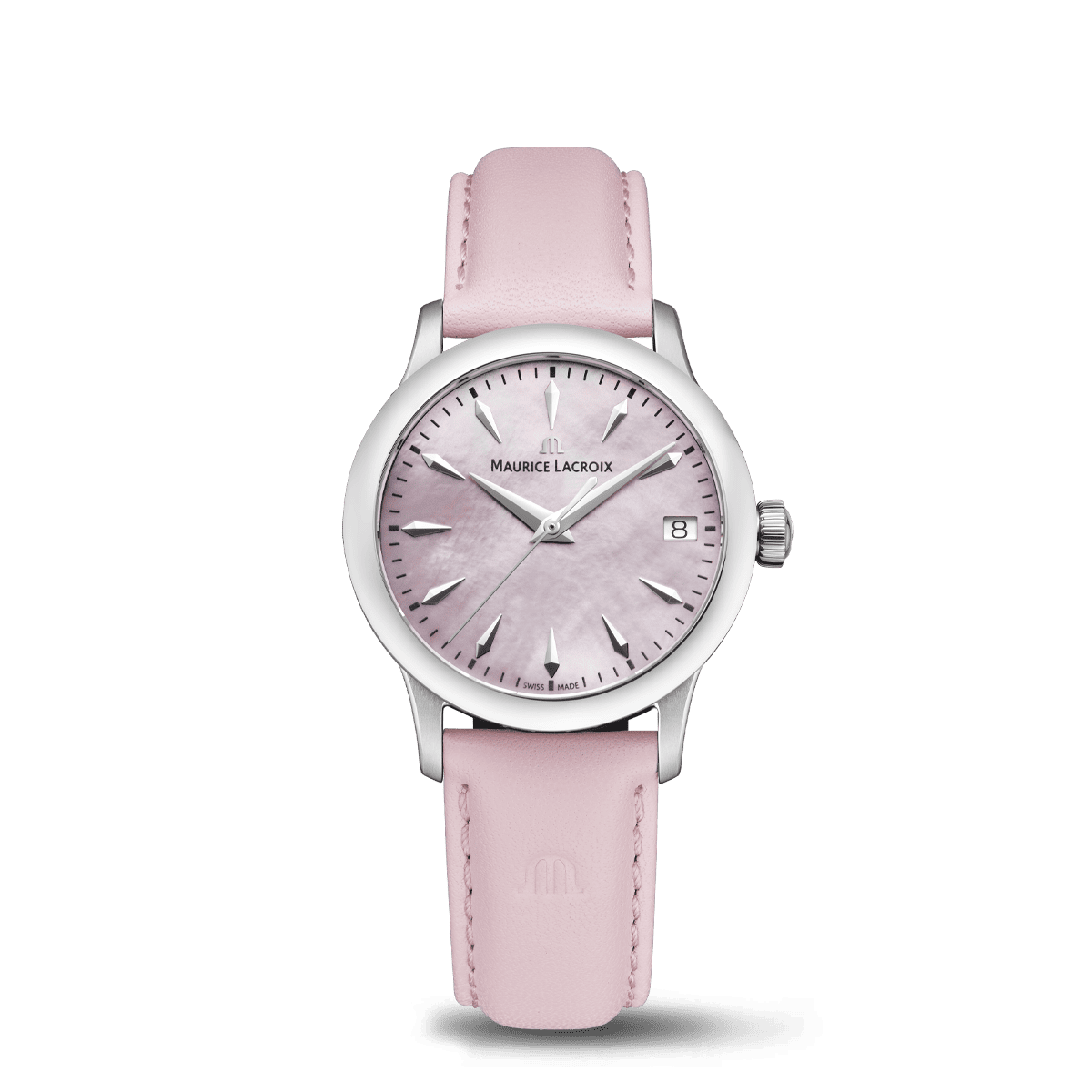 Maurice Lacroix 1975 Quartz 33mm, quartz movement, leather strap, pink ladies' watch 751006-SS001-560-6