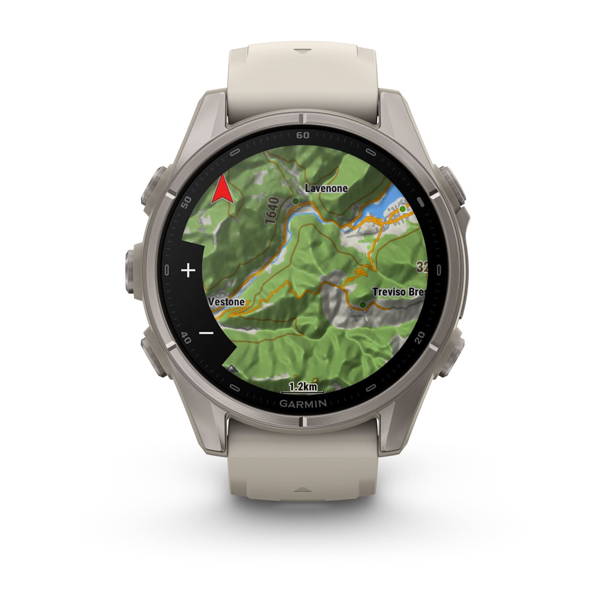 Garmin fēnix® 9 - 43 mm AMOLED Sapphire Fog Gray/Titanium with Fog Gray Silicone Band 010-04761-01
